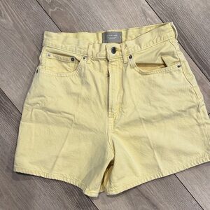 Everlane High Waist Yellow Women's Utility Shorts